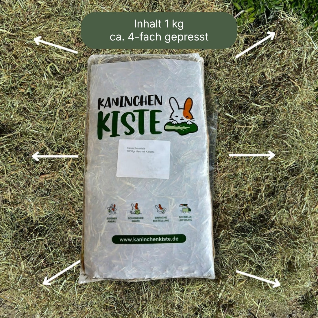 Heu mit Karotte, 1 kg